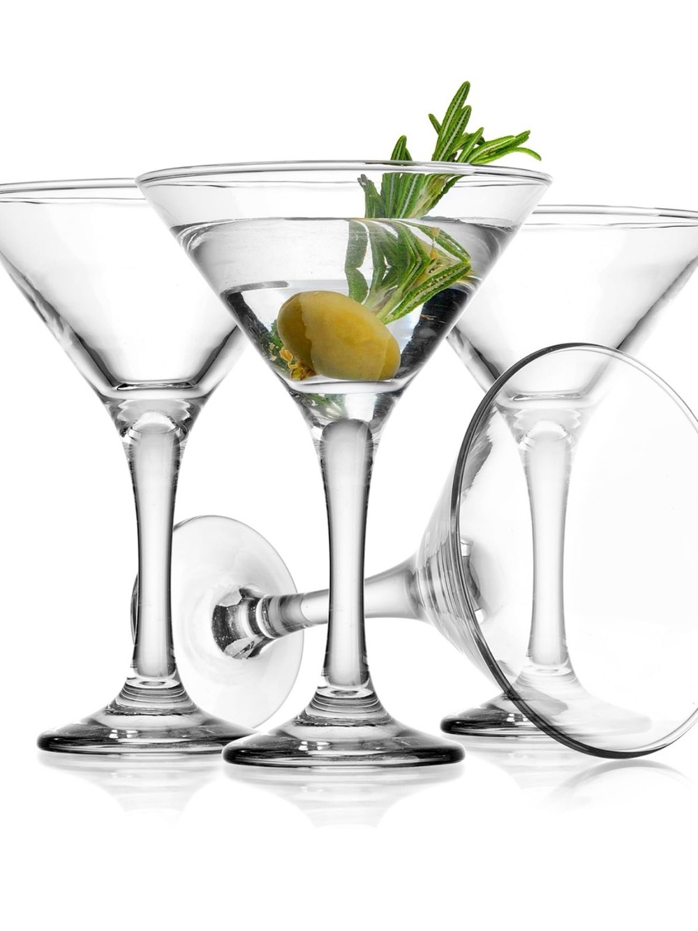 Set of 4 Clear 6 oz Martini Cocktail Glasses Home Essentials Made in Turkey